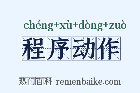 程序动作是什么意思的图片